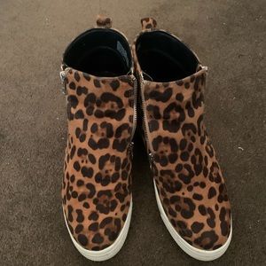 Cheetah Print Wedge sneakers